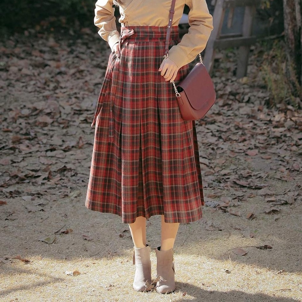 TETEROT SALON KOREAN MODERN HANBOK PLAID SKIRT 🇰🇷